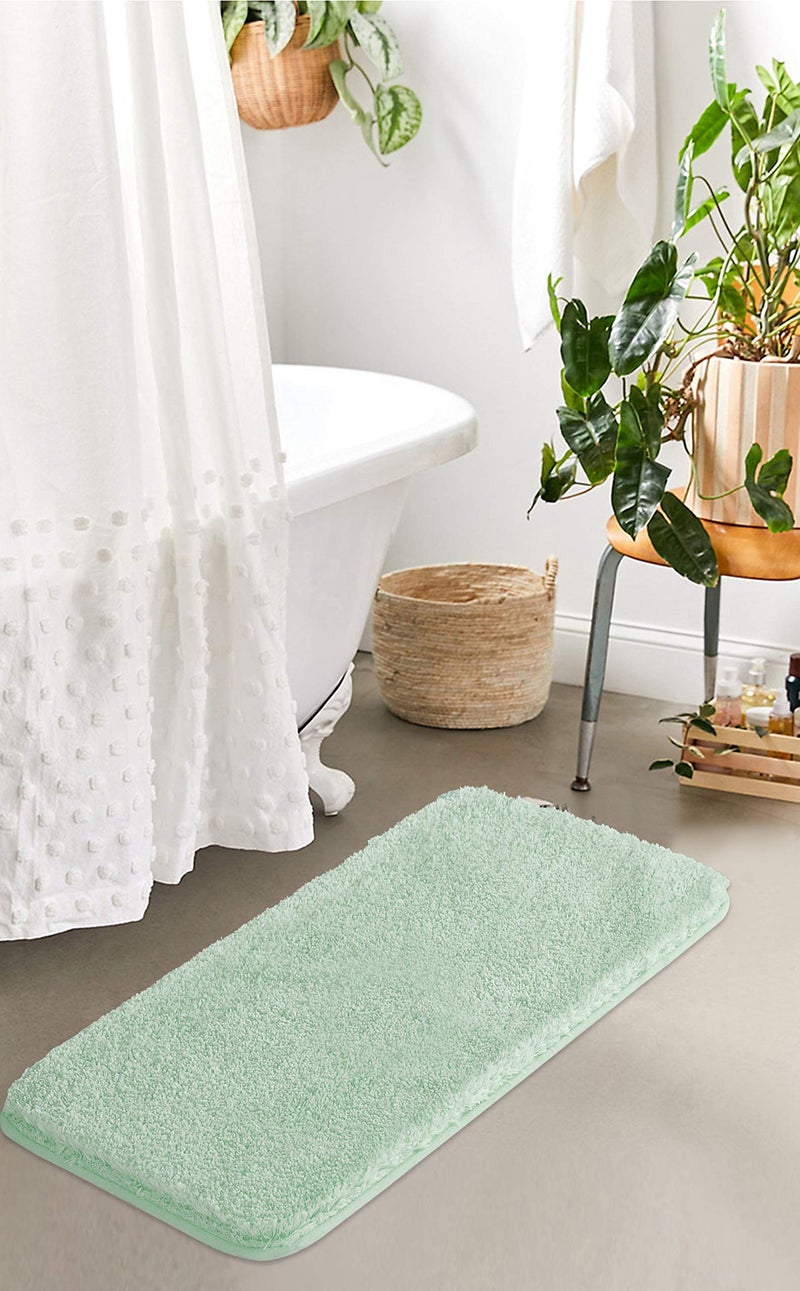 Suchtale Large Bathroom Rug - Extra Soft & Absorbent Shaggy Mat (24 x 40, Pale Green) Machine Washable Microfiber Non Slip Bath Mat - Image 2